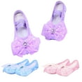 thumbnail image 1 of HAOTAGS Toddler Girls Shoes Dance Shoes, Ballet Performance Training Yoga Indoor Shoes Purple 3 T, 1 of 3