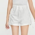 thumbnail image 1 of HAOTAGS Toddler Girls Summer Shorts, Casual Soft Cotton Outdoor Play Shorts White 3 Years, 1 of 4