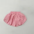 thumbnail image 1 of HAOTAGS Toddler Girls Summer Shorts, Soft and Breathable Solid Lantern Shorts Pink 3-4Years, 1 of 4