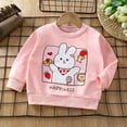 thumbnail image 1 of HAOTAGS Toddler Kids Boys Girls Crewneck Pullover Sweatshirt Cute Graphic Print Fall Winter Clothes Pink Size 5 Years, 1 of 3