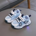 thumbnail image 1 of HAOTAGS Toddler Shoes with LED Light Up Shoes Shiny Toddler Sneakers for Christmas Birthday Blue Size 11 Little Kid, 1 of 8