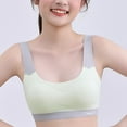 thumbnail image 1 of HAOTAGS Training Bras for Teen Girls Girls Sports Seamless Comfort Soft Bras Underwear Green Size 13 Years, 1 of 9