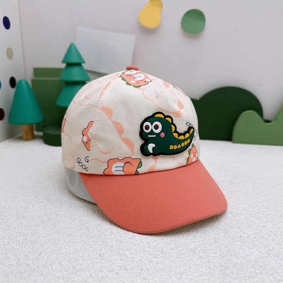 HAOTAGS Unisex Child Baseball Hats, Outdoor Activities Adjustable Hat for Boys Girls Summer Outings Hats Orange 8-18 Months