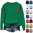 thumbnail image 1 of HAOTAGS Valentine's Women's Sweatshirts, Comfortable Heart Prints Breathable Loose Fit Sweatshirts Dark Gray XL, 1 of 5