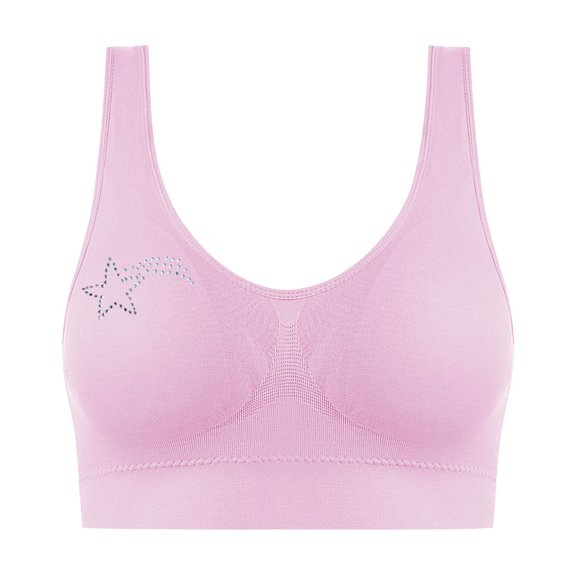HAOTAGS Women' Bras,Convertible Straps Back and Side Smoothing Lightly Lined Push - Up Pink XXL