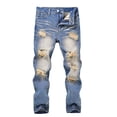 thumbnail image 1 of HAOTAGS Women'S High Waist All Straight Leg Wide Leg Pants Jeans, Blue 11 T, 1 of 2