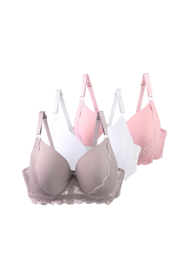 Women' Stay Put Underwire Bra Evolution Wirefree Bras for Women Plus Sizes Comfortable Pullover Pink 100C