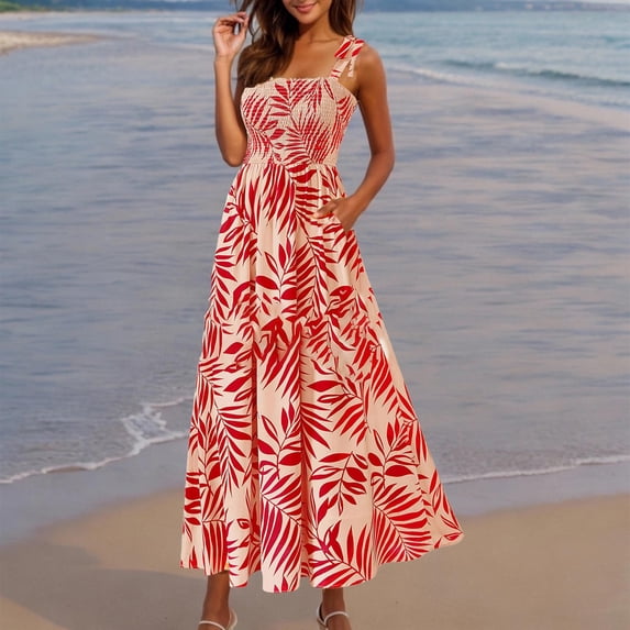 HAOTAGS Women Summer Dress Hollow Out Bodycon One Shoulder Mini Dress Red Size M