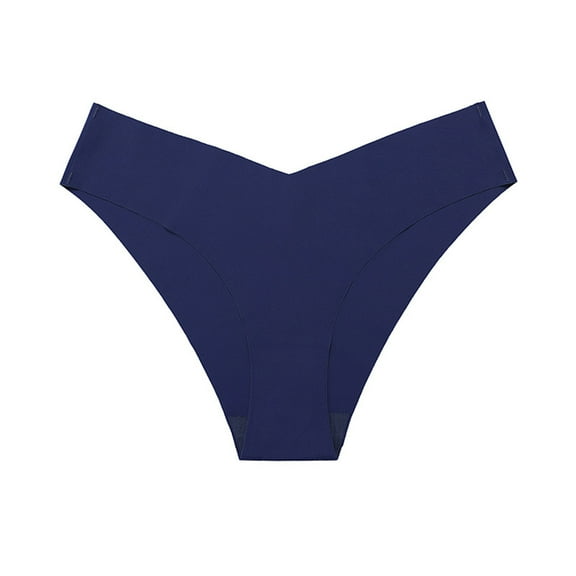 HAOTAGS Women Thong Panties,Moisture-Wicking Breathable Low-Rise Causal Panties Dark Blue XL