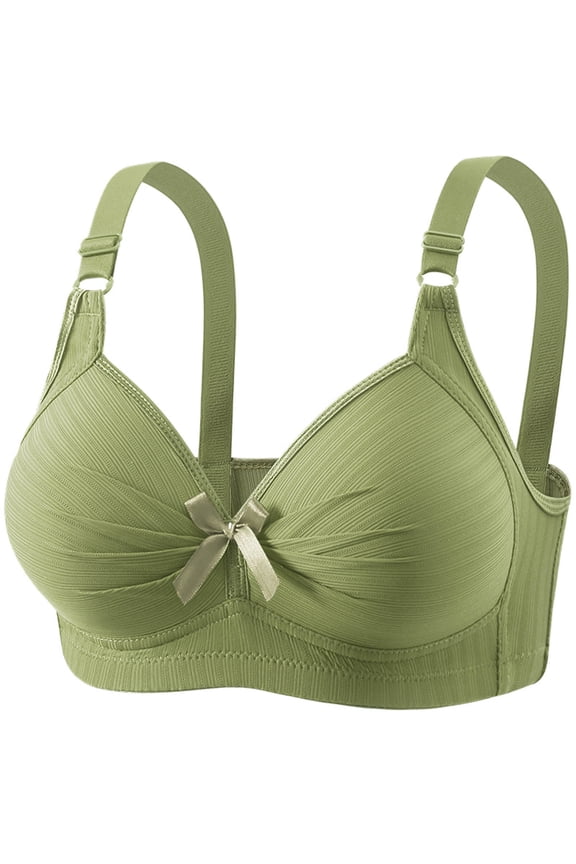 Women' Underwire Bra,Convertible Strapless Stretch Cut-Out Green S