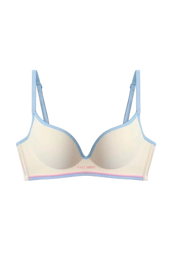 Women' Underwire Bra,No Underwire Plus Scoop Convertible Straps Triangle Beige XL