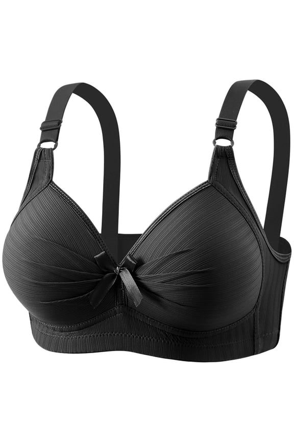 Women' Underwire Bra,Stretch Convertible Strapless Cut-Out Black M