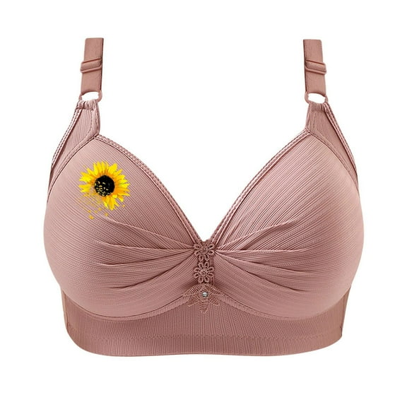 HAOTAGS Women' Underwire Bra,Traceless Seamless Smoothing Push - Up Pink XXL