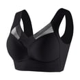 thumbnail image 1 of HAOTAGS Women Wireless Lace Bra, Wireless Lace Moisture-Wicking Activewear Yoga Bras Black 4XL, 1 of 4