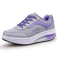 thumbnail image 1 of HAOTAGS Women's Breathable Athletic Running Sneakers Lace Up Comfortable Walking Shoes Purple Size 4.5, 1 of 3