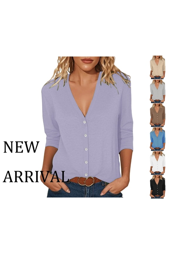 Women's Cardigan, Button Down Long Sleeve Lightweight Knit Sweater for Spring Fall White S