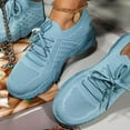 thumbnail image 1 of HAOTAGS Women's Elevate Mesh Athletic Sneakers Air Cushion Slip On Hollow Comfortable Walking Shoes Light blue Size 8.5, 1 of 3