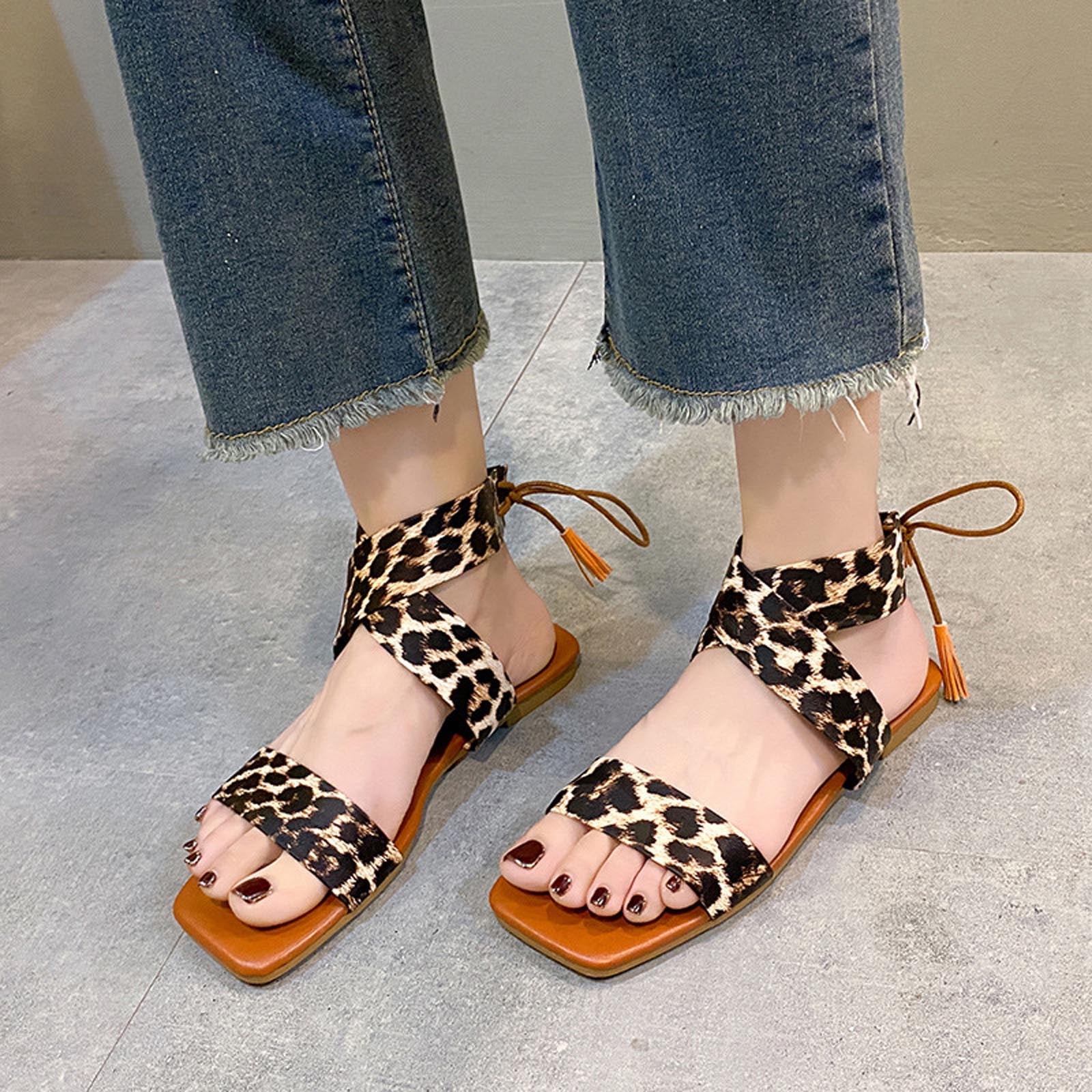 Line leopard sandals - Balzac Paris