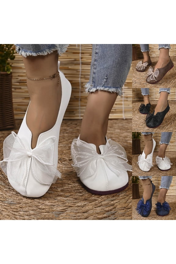 Women's Flats,Shallow Mouth Bean Shoes Coffee