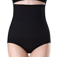 thumbnail image 1 of HAOTAGS Women's High-Waisted Shaping Underwear, Full-Coverage Hip-Lifting Slimming Panty Waist-Slimming and Butt-Lifting Sling Black XL, 1 of 3