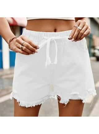 White ripped shorts hotsell