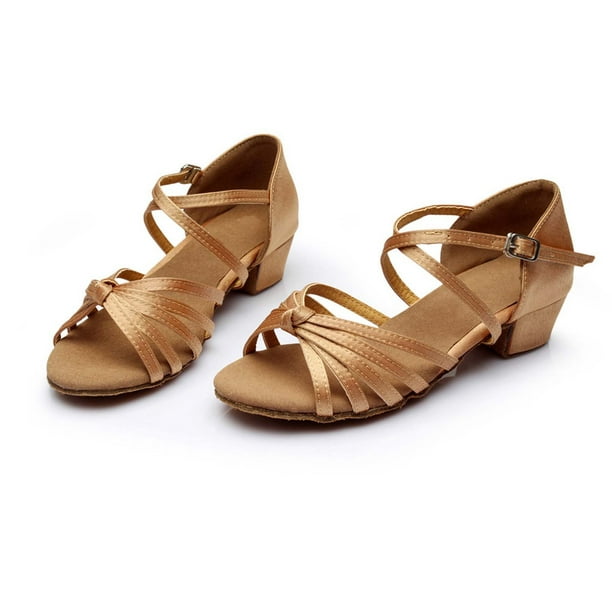 HAOTAGS Women s Latin Dance Shoes Satin Professional Ballroom Salsa Practice Performance Dance Shoes Walmart Business Supplies
