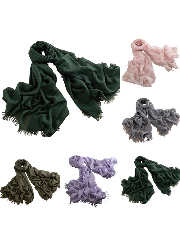 Women's Lightweight Sheer Scarf, Versatile Long Shawl Wrap, Sun Protection Scarf for Women Army Green Size Free Size