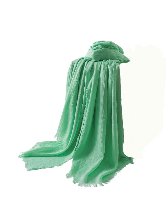 Women's Lightweight Sheer Scarf, Versatile Long Shawl Wrap, Sun Protection Scarf for Women Mint Green Size Free Size