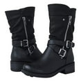 thumbnail image 1 of HAOTAGS Women's Low Heel Ankle Boots Womens Dressy Shoes Black Size 7, 1 of 4