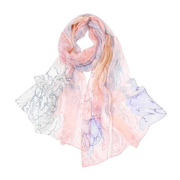 HAOTAGS Women's Sheerl Scarf, Thin Fashion Wrap for Spring Summer, Versatile Neck Scarf Multicolor Size Free Size