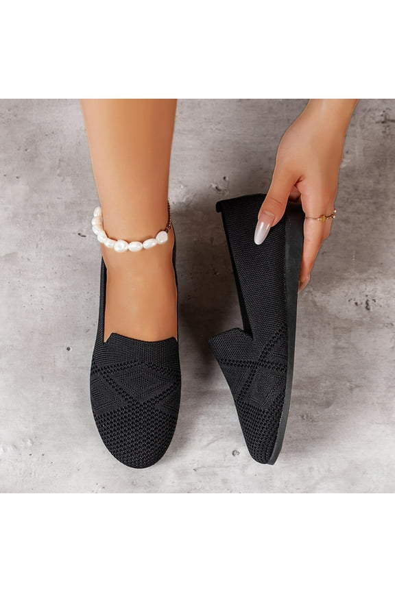 Women's Shoes Comfy Fashion Loafers Casual Walking Flats Black Size 9