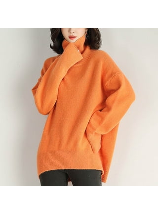Bright hotsell orange turtleneck