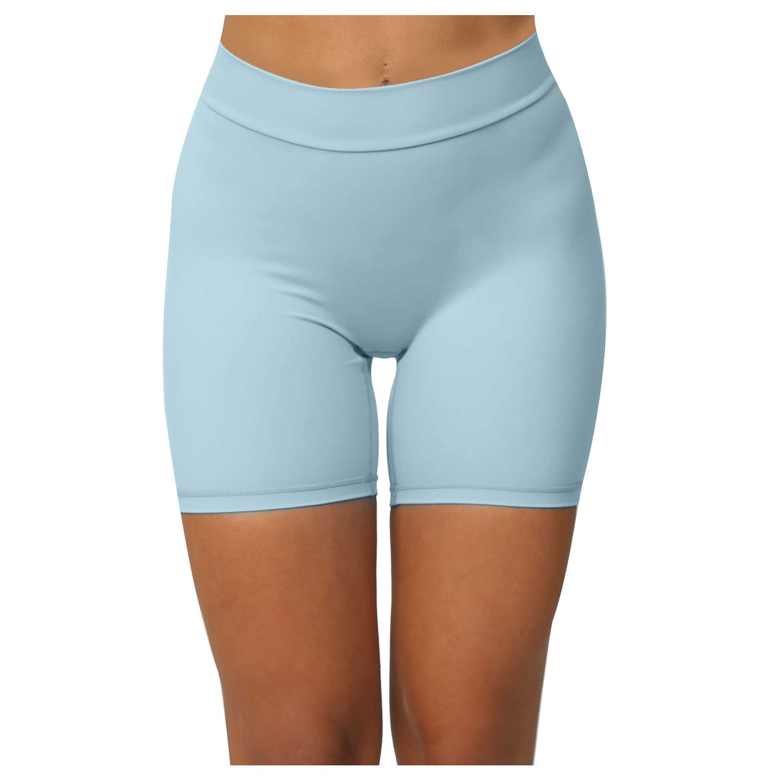HAOTAGS Women's Workout Yoga Shorts Solid Color Soft Stretch