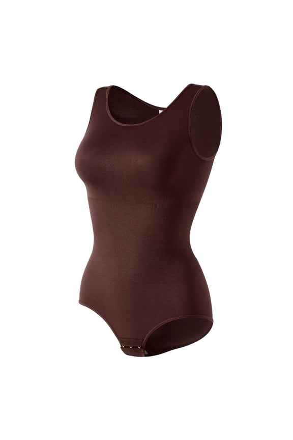 Women's Wrap Waist Belt Body Shaper, Breathable Full-Body Shaping Suit Plus Size Waist Trainer Tummy Control & Hip Lift Coffee XL