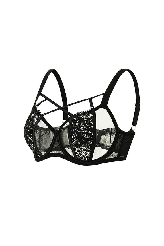 Womens Bras,Traceless Invisible Embrace Removable Pads Sport Black L(85E)