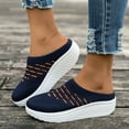 thumbnail image 1 of HAOTAGS Womens Casual Wedge Sandals Breathable Dressy Walking Platform Sandals Navy Size 9, 1 of 5