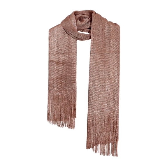 HAOTAGS Womens Metallic Shawl, Shimmer Evening Wrap for Formal Dress Glitter Party Shawl Rose Gold Size Free Size