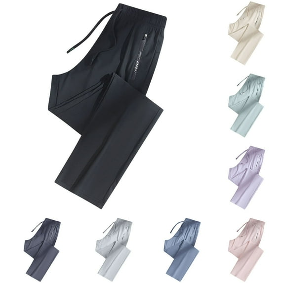 HAOTAGS Womens Quick Dry Joggers, Solid Color Breathable Sport Pants with Zipper Pockets for Running Dark Gray Size S