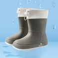 thumbnail image 1 of HAOTAGS Womens Rain Boots, Casual Waterproof Rainy Day Wear Boots Gray 6.5, 1 of 4