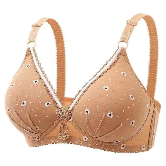 HAOTAGS Womens Underwire Bra,Strapless Convertible Stretch Bralette Khaki XL