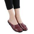 thumbnail image 1 of HAOTAGS Womens's Casual Walking Sandals Closed Toe Slide Sandals Summer Flat Sandals Wine Size 5.5, 1 of 5
