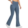 thumbnail image 1 of HAOTAGS Yoga Pants Women, Elastic Waist Warm Fleece Flare Leggings for Women Blue XL, 1 of 9