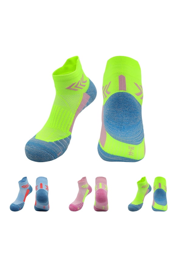 Youth Performance Running Sock • 5–16 Years • Breathable Terry Sole • Non-Slip Grip • Anatomical Fit • Marathon-Tested Comfort Pink Size M