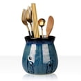 thumbnail image 1 of HAOTOP Ceramic Utensil Holder,Porcelain Utensil Crock Easy to Clean - 30oz (Gradient Blue), 1 of 5