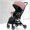 thumbnail image 1 of HAOUUCYIN Baby Stroller, Lightweight Carry-On Travel Stroller, Adjustable Backrest, Pink, 1 of 8