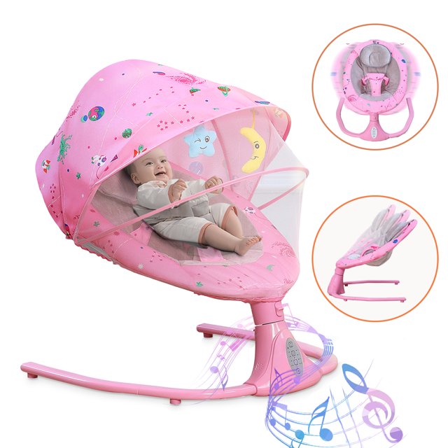 HAOUUCYIN Baby Swing for Infants, Bluetooth Rocking, Electric Swing