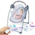 thumbnail image 1 of HAOUUCYIN Electric Baby Swing, Portable Infant Bouncer Cradle with bluetooth Music and Remote Control, Gray, 1 of 7