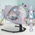 thumbnail image 1 of HAOUUCYIN Electric Baby Swing, bluetooth Music Infant Bouncer with 12 Lullabies for Boys Girls, Black&Gray, 1 of 7