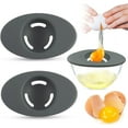 HAOWANGSSI Egg Beater,2PCS Silicone Egg Separators Food Silicone Egg White Separator 3 Slit Egg
