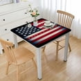thumbnail image 1 of HAOXIT American Flag Square Tablecloth, Tablecloths Stain Resistant Waterproof Spill Proof Polyester Decorative Table Cloth Cover for Holiday Parties Kitchen Dining 54''x54'', 1 of 7